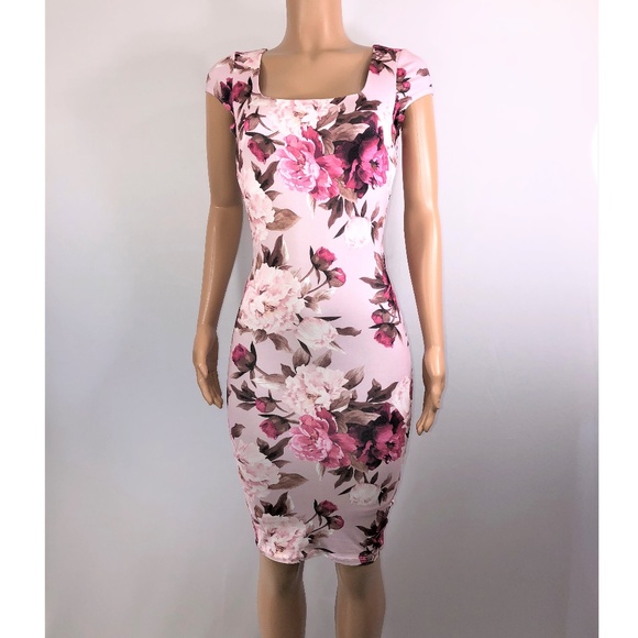 Joe & Elle Dresses Joe Elle Beautiful Pink Base Floral Print Dress Poshmark
